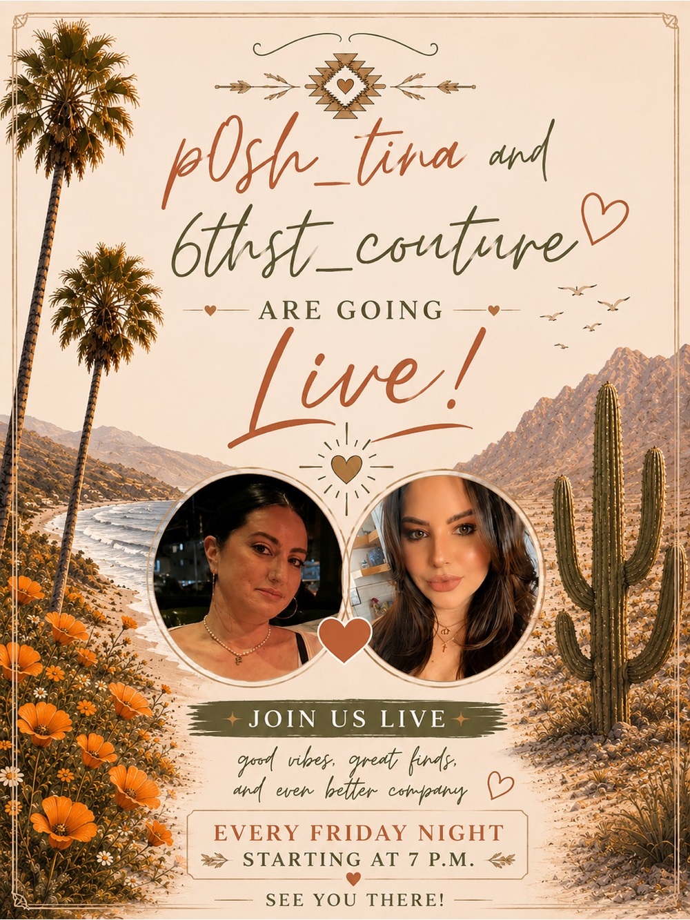 ✨posh_tina & 6thst_couture Are Going LIVE✨